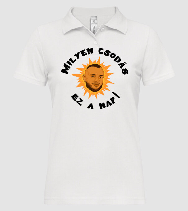  minta fehér pólón