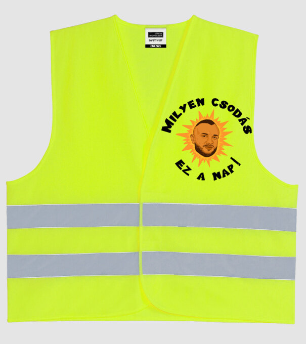  minta neonsárga pólón